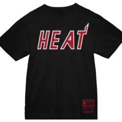Mitchell & Ness T-Shirts & Tops-Wordmark 1 Tee Miami Heat