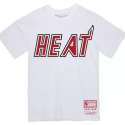 Mitchell & Ness T-Shirts & Tops-Wordmark 1 Tee Miami Heat