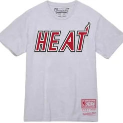 Mitchell & Ness T-Shirts & Tops-Wordmark 1 Tee Miami Heat