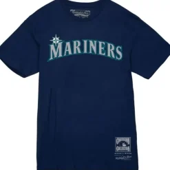 Mitchell & Ness T-Shirts & Tops-Wordmark 2 Tee Seattle Mariners